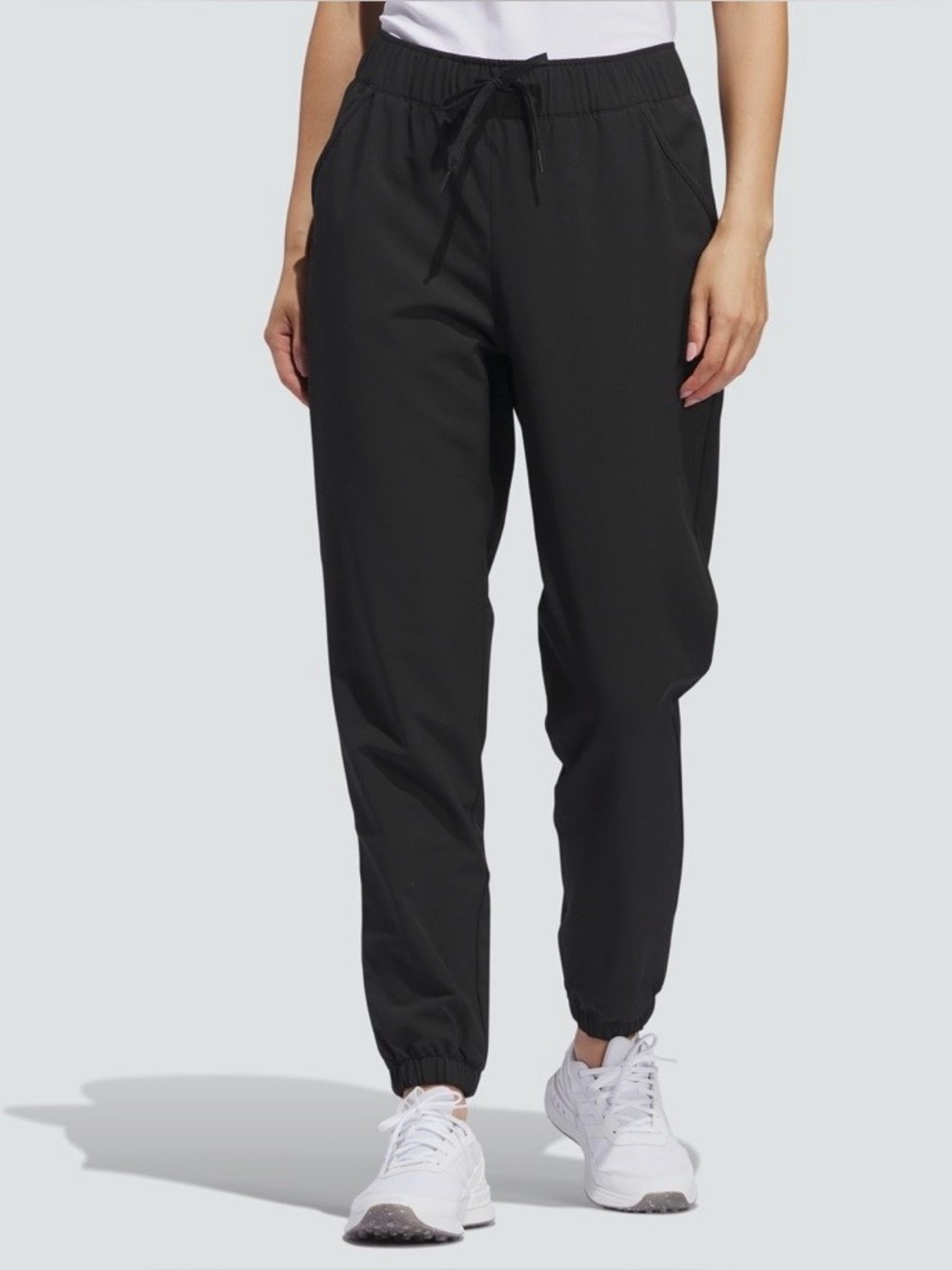Adidas Women's Black Jogger Pants - Elastic Waist & Drawstring